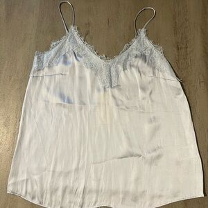 H&M Light Blue Lace Trim Cami Top